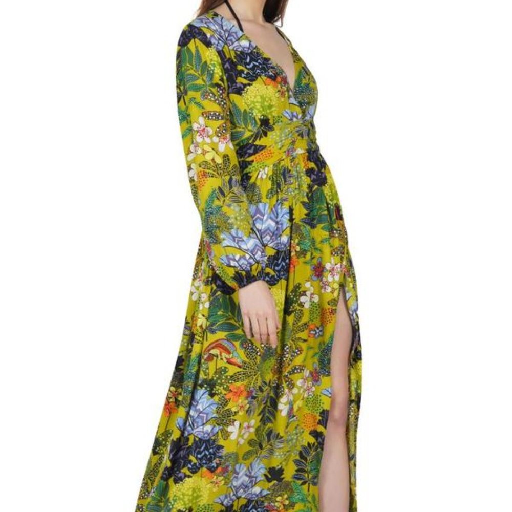 NWT AMERICA & BEYOND Havana Cress Maxi Kimono  short -sleeved Dress  M